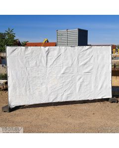 Bauzaunabdeckung aus Gerüstnetz Open Air